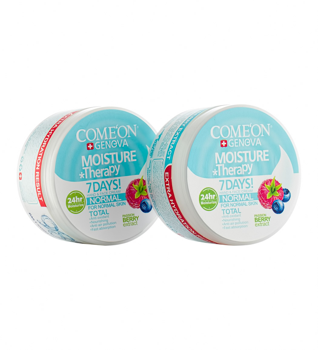 پک دو عددی کرم مرطوب کننده پوست معمولی 240 میل Comeon Two Moisturizing Cream Model Normal 400ml