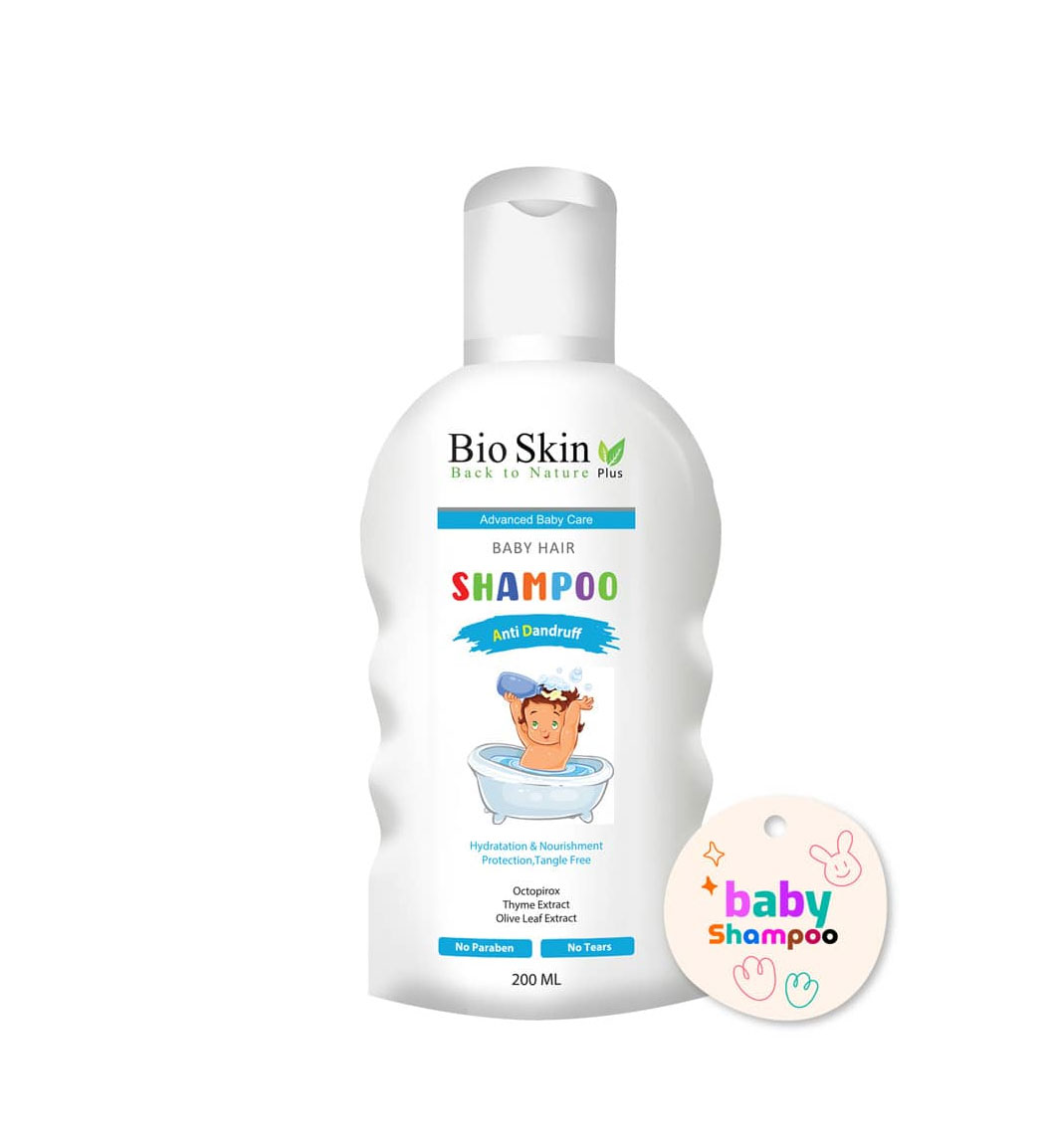 شامپو رفع شوره سر کودک پوست ریزی حجم 200 میل Bio Skin Baby Hair Shampoo Baby Hair Shampoo 200 ml