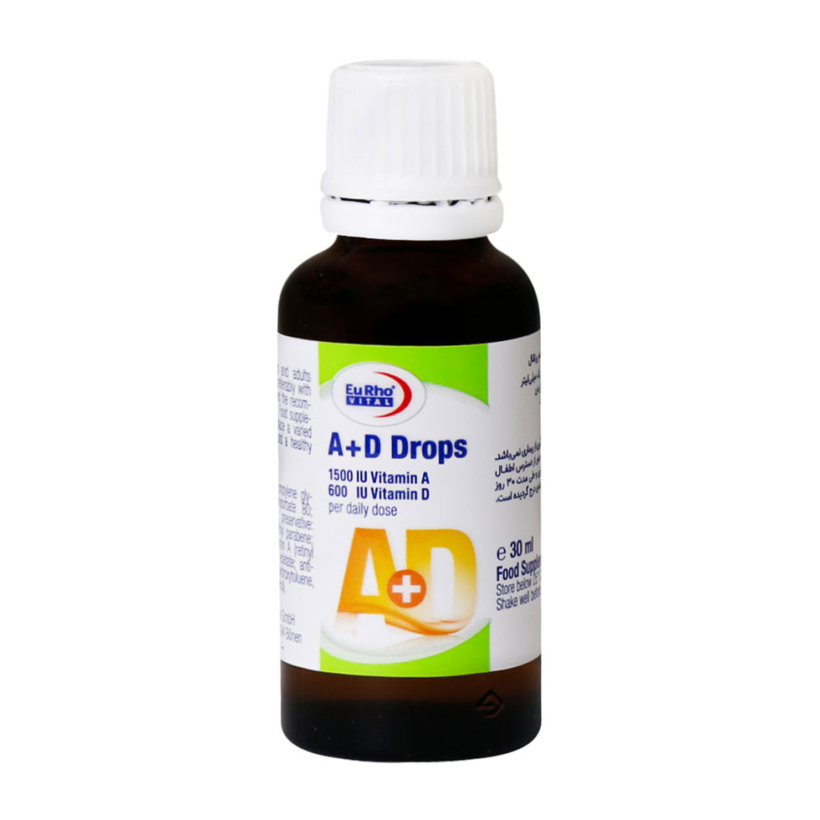 قطره خوراکی ویتامین آ  د حجم 30 میلی لیتر Eurho Vital A D Drops 30 ml