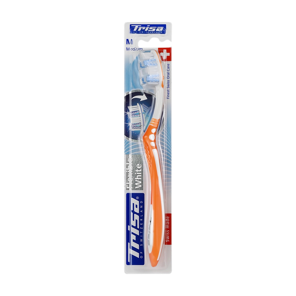 مسواک مدل Flexible White با برس متوسط Trisa Flexible White Toothbrush Medium