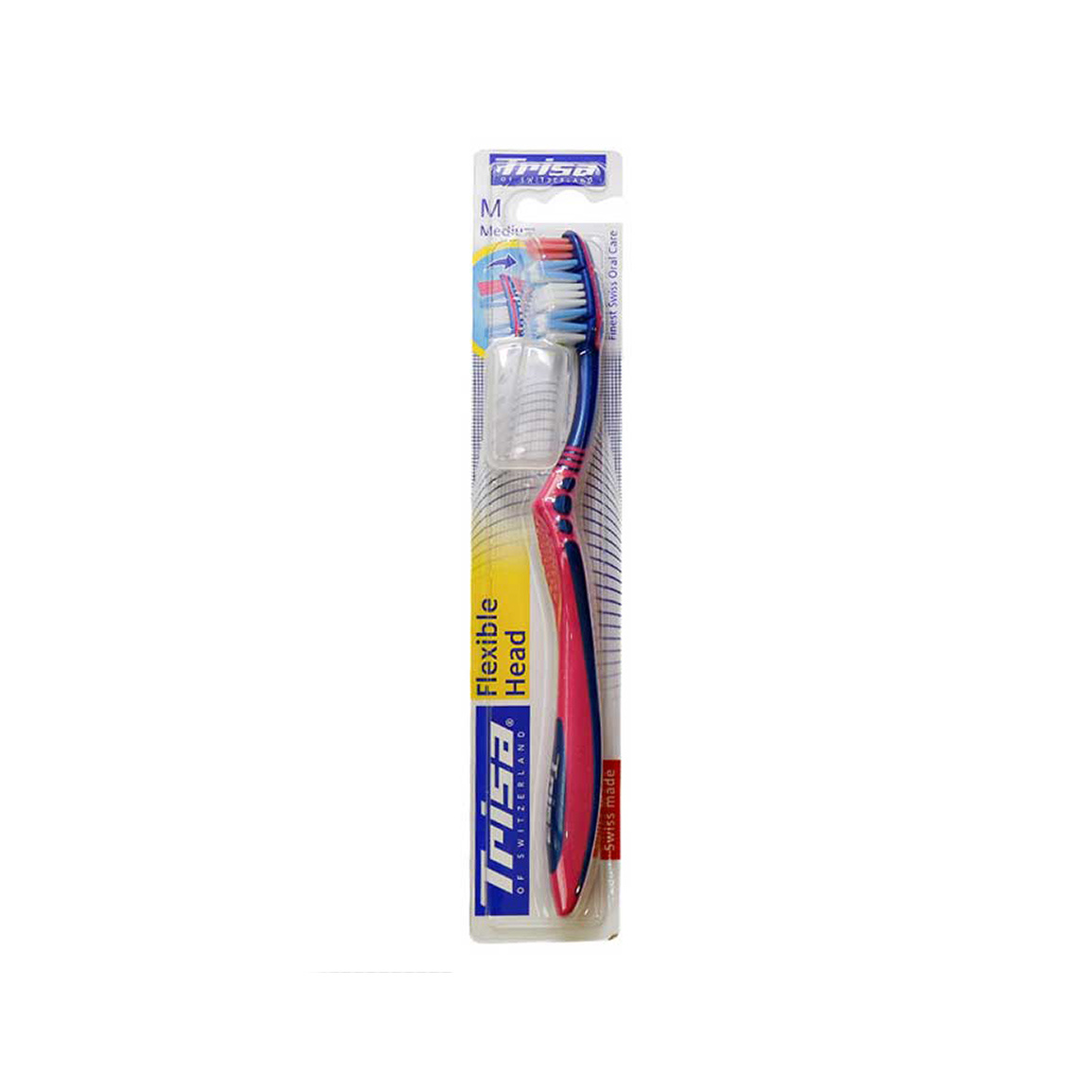 مسواک مدل Flexible با برس متوسط در دار Trisa Flexible Head Toothbrush Medium