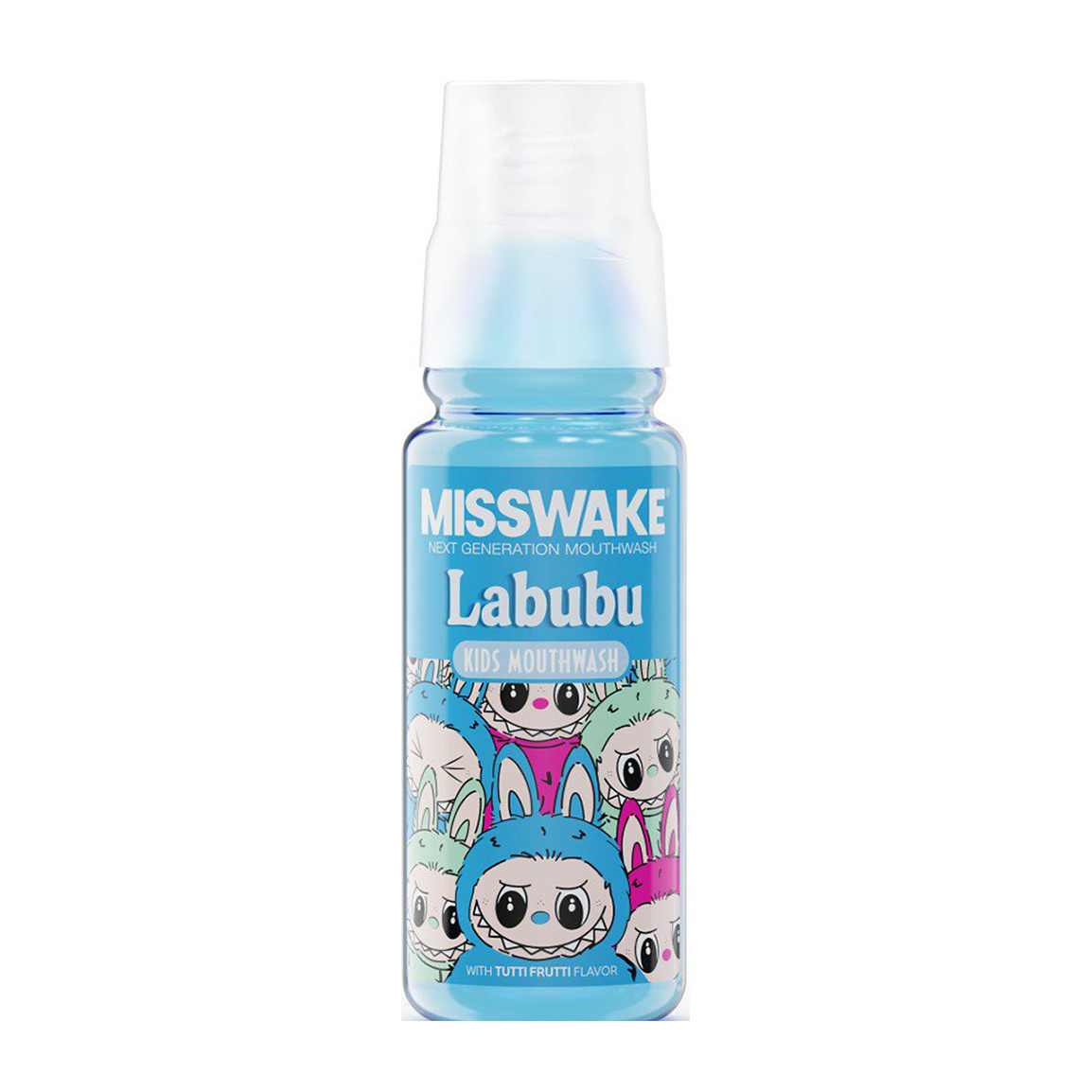 دهانشویه کودک مدل لبوبو پسرانه حجم 200 میلی لیتر Misswake Labubu kids Mouthwash 200 ml