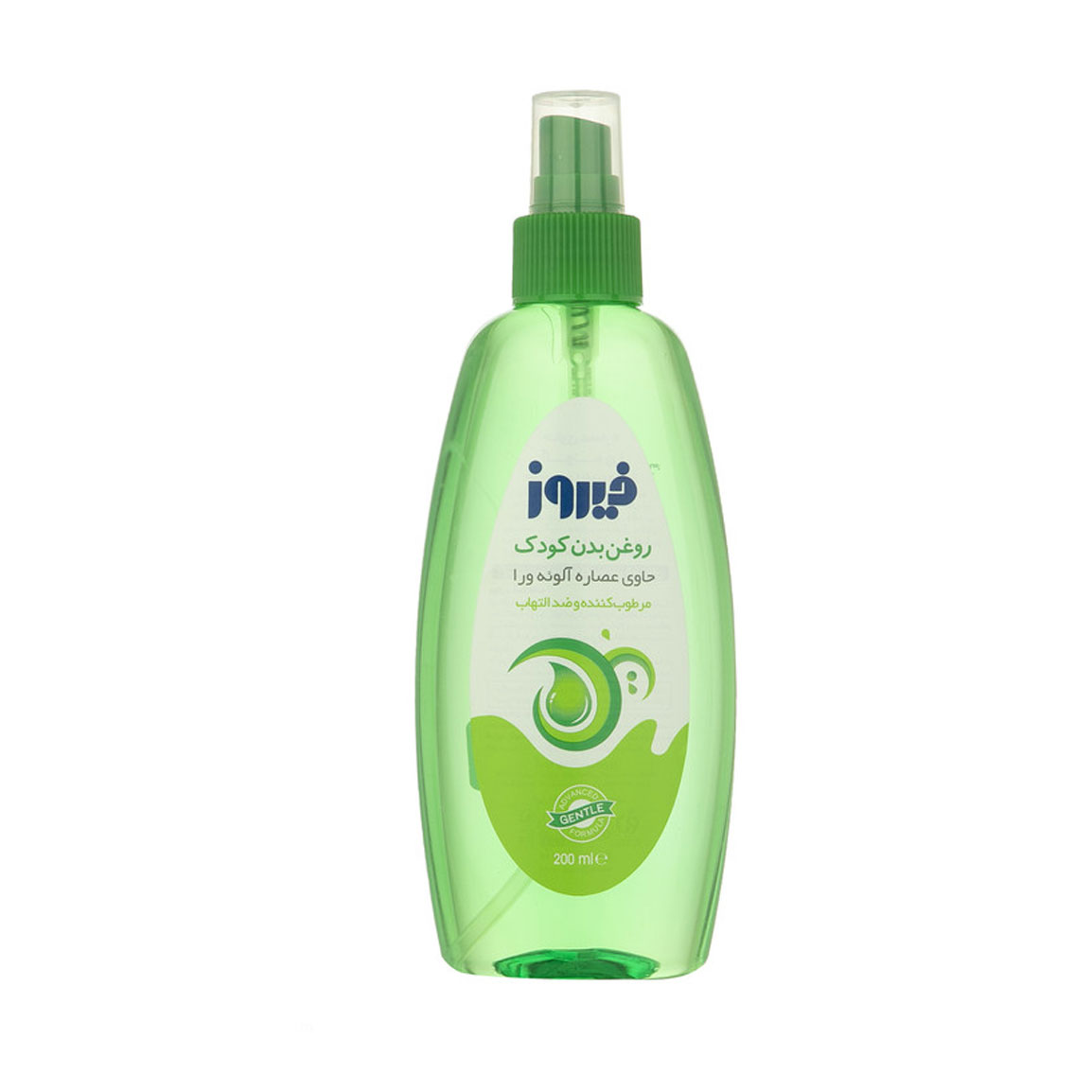 اسپری روغن بدن کودک حاوی عصاره آلوئه ورا 200میل Firooz Aloe Vera Baby Body Oil Spray 200ml