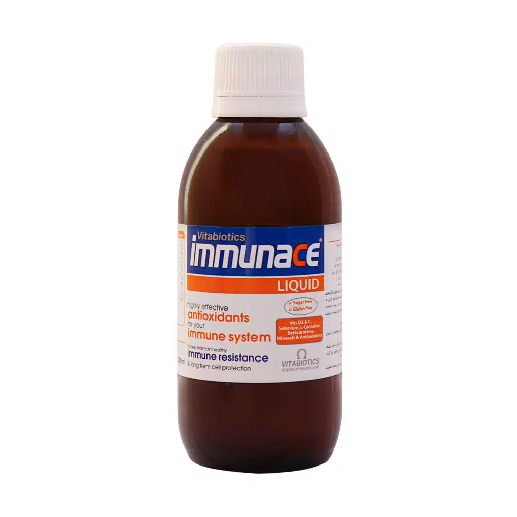 شربت ایمیونس حجم 200 میلی لیتر Vitabiotics Immunace Liquid 200 ml