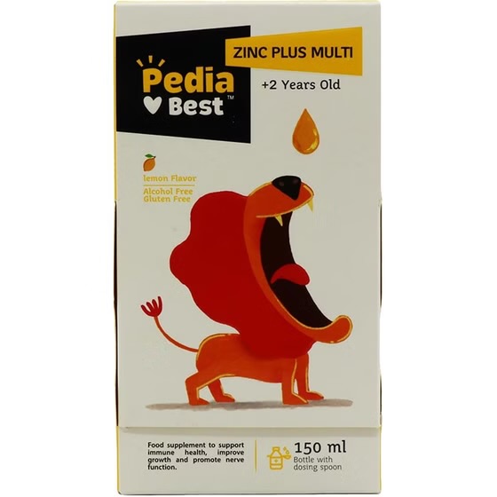 پدیابست شربت زینک پلاس مولتی150میلی لیتر Pedia best zink plus multi 150ml