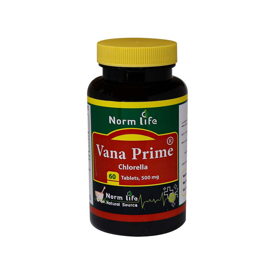 قرص وانا پرایم کلرلا 500 میلی گرم بسته 60 عددی Norm Life Vana Prime Chlorella 500mg Tabs 60 Pcs