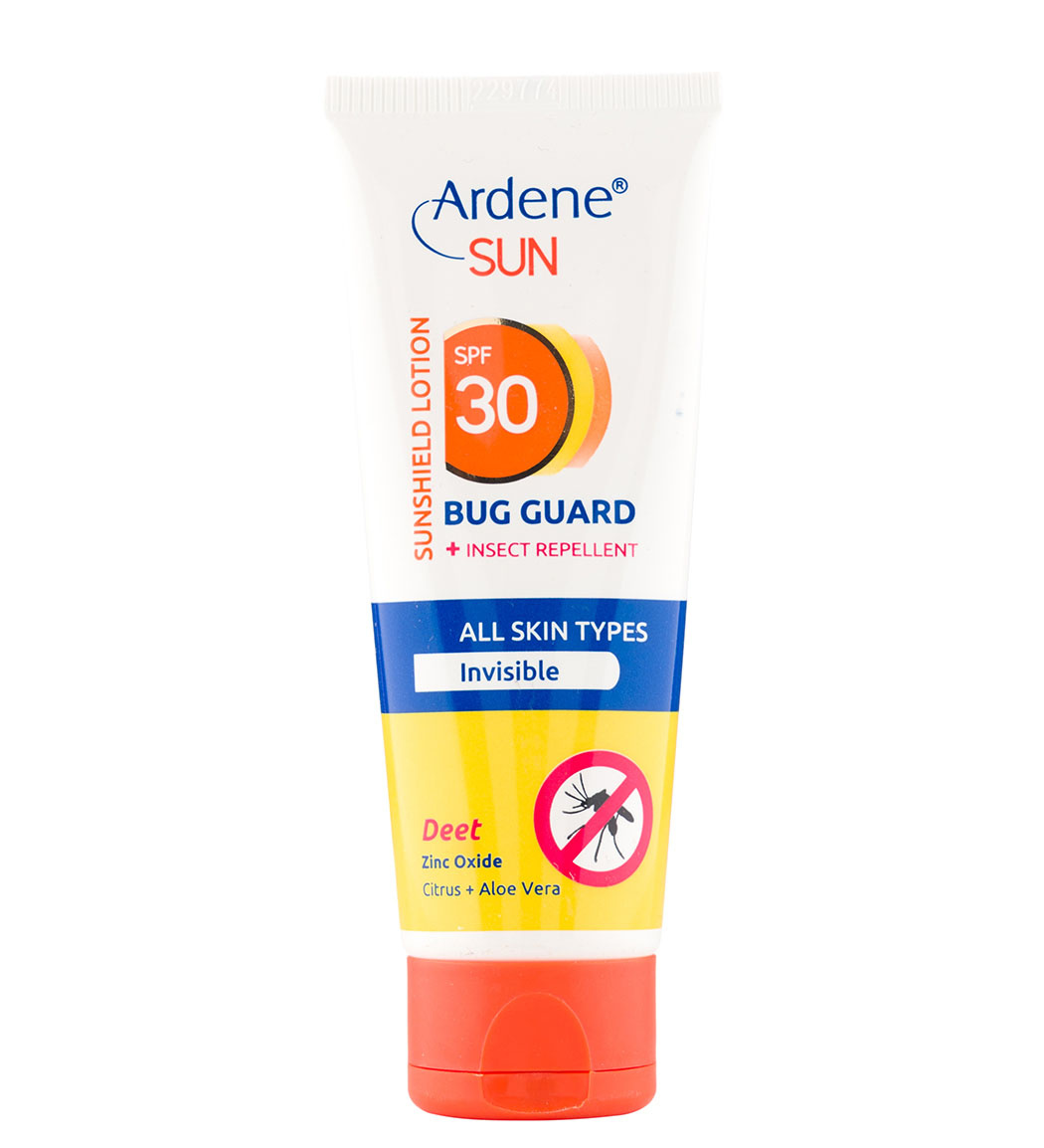 لوسیون ضد آفتاب حاوی SPF30 با خاصیت دافع حشرات 75 میلی لیتر Ardene Spf30 Sunshield Bug Guard Lotion For All Skin Types 75ml