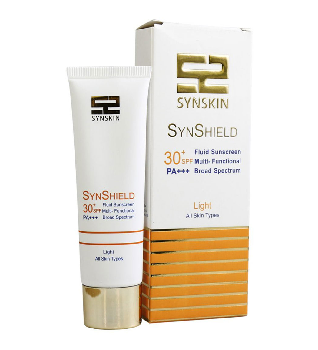 ضد آفتاب فلوئیدی ساین شیلد اس پی اف 30 مناسب انواع پوست Syn Skin Syn Shield SPF30 Sunscreen Fluid