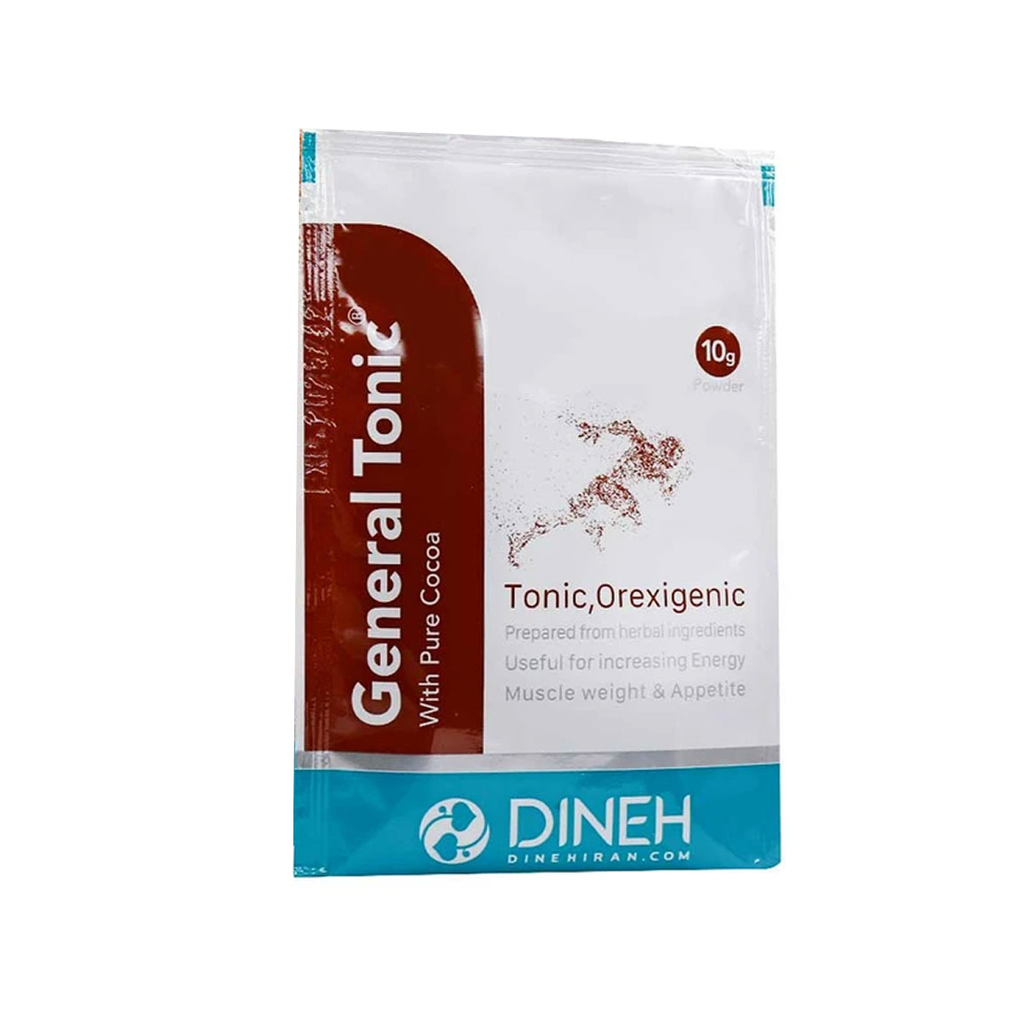 ساشه افزایش اشتها جنرال تونیک با طعم شکلات بسته 20 عددی Dineh General Tonic Powder 20 Pcs With Pure Cocoa