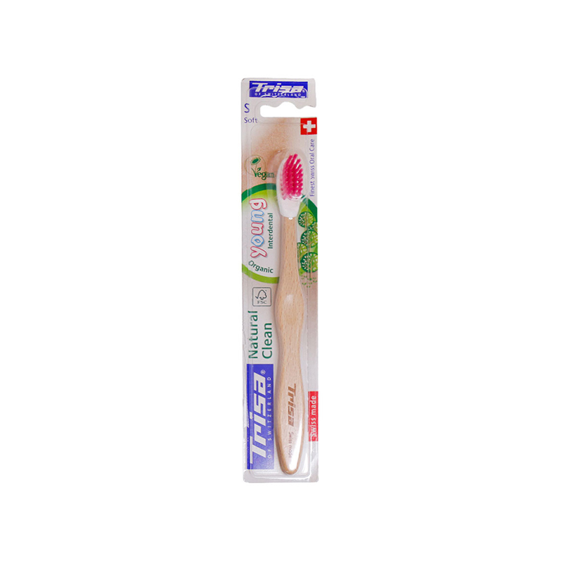 مسواک مدل Natural Clean Junior با برس نرم Trisa Natural Clean Junior Toothbrush Soft