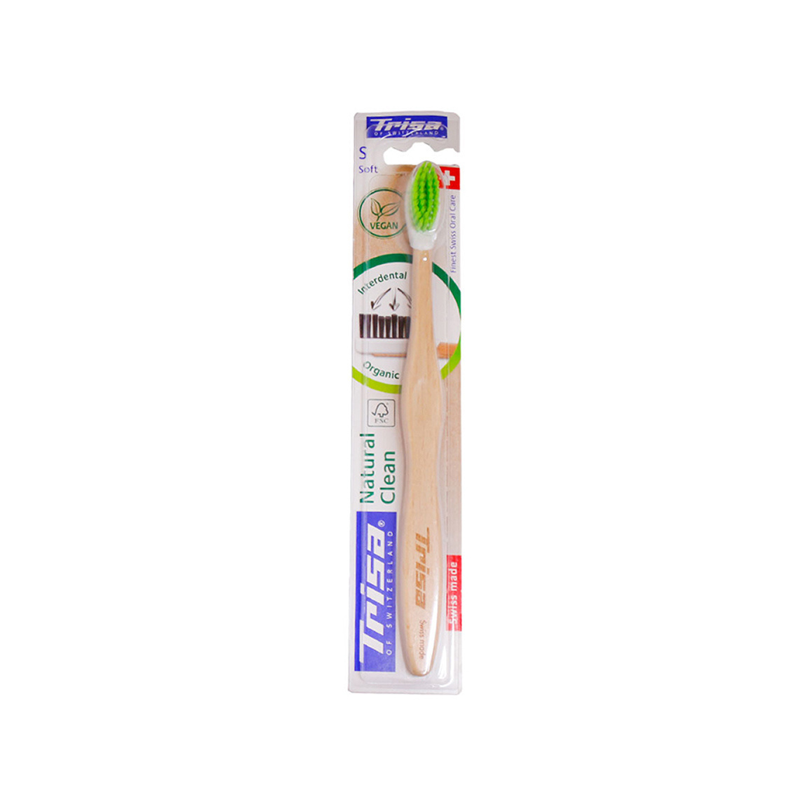 مسواک مدل Natural Clean با برس نرم Trisa Natural Clean Toothbrush Soft