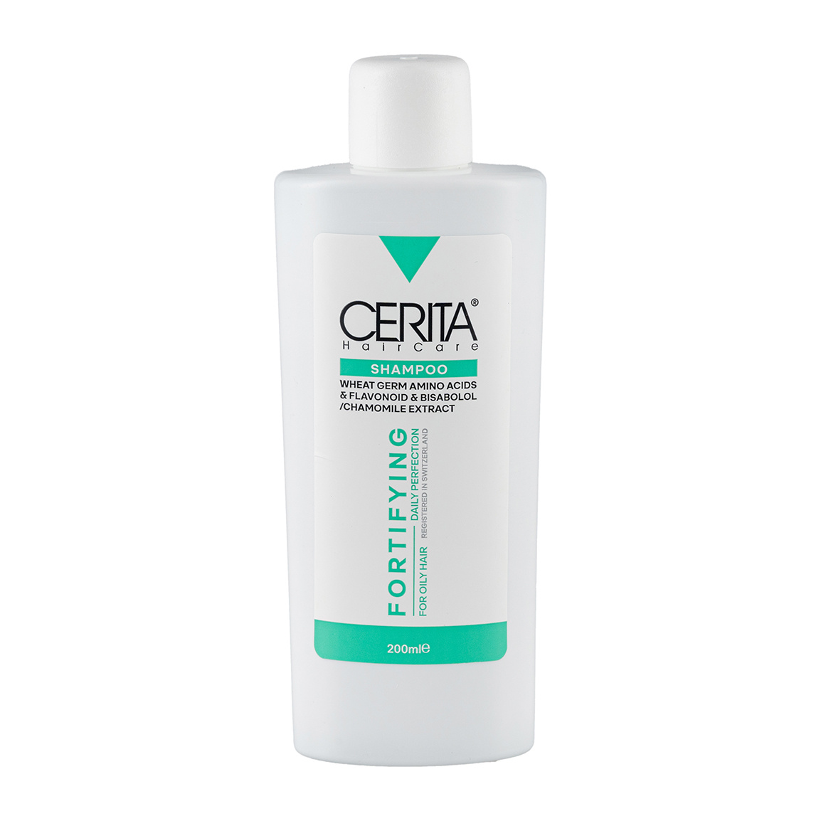 شامپو مو مدل تقویت کننده و ضد ریزش مناسب موهای چرب حجم 200 میلی لیتر Cerita Fortifying Anti Hair Loss Shampoo greasy hair with wheat germ