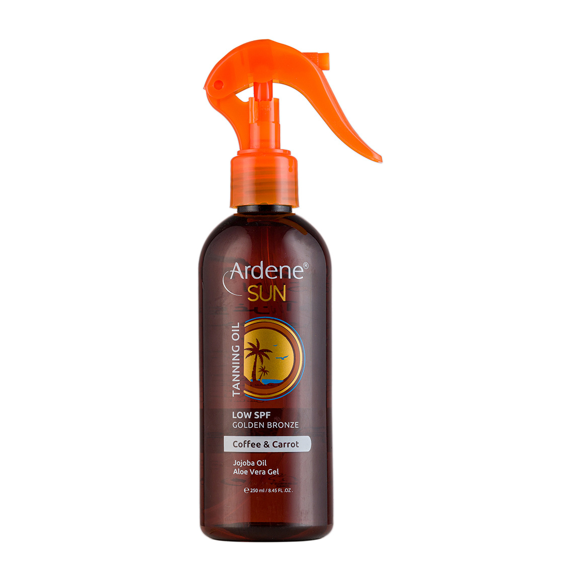 روغن آفتاب برنز کننده هویج و قهوه آردن سان Ardene Ardene Sun Carrot And Coffee Bronze Sun Oil 250ml