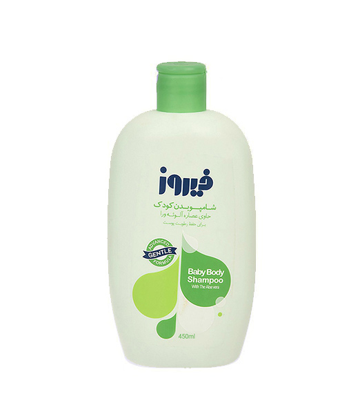 شامپو بدن کودک حاوی عصاره آلوئه ورا 450میل Firooz Aloe Vera Baby Body Shampoo 450ml