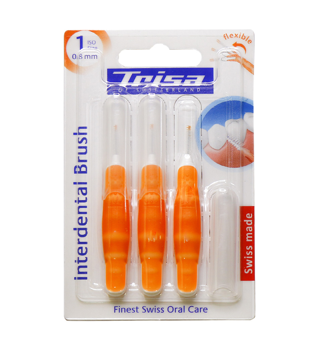 براش بین دندانی پروفشنال 0.8 میلی متری بسته 3عددی ایزو1 Trisa Interdental Brush 0.8mm 3pcs