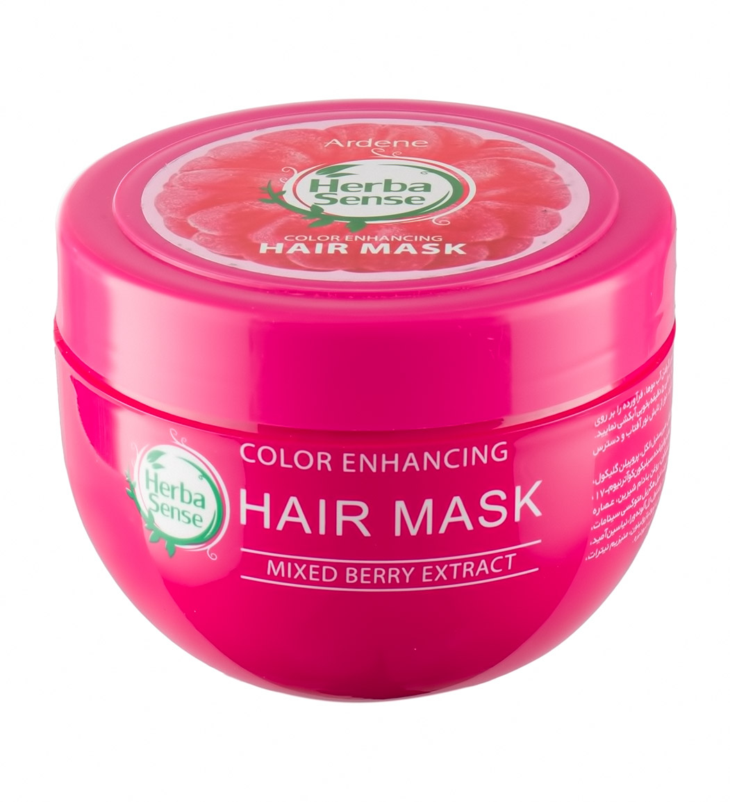 ماسک کراتینه و تثبیت کننده رنگ مو حاوی توت وحشی هرباسنس 250گرم Ardene Herba Sense Color Enhancing Hair Mask 250g