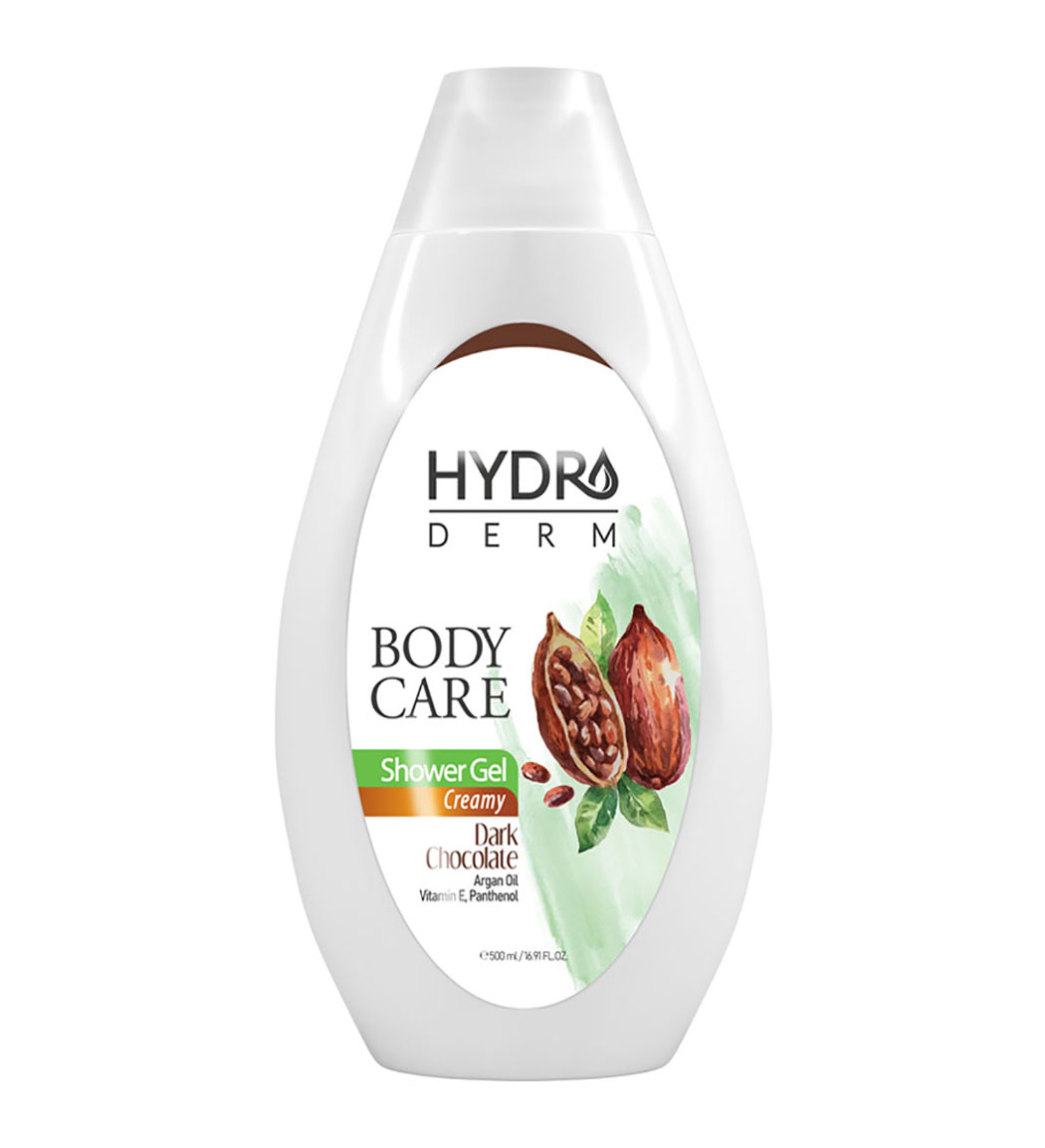 شامپو بدن کرمی با رایحه شکلات تلخ حجم 500 میل Hydroderm Creamy Body Wash Dark Chocolate 500 ml