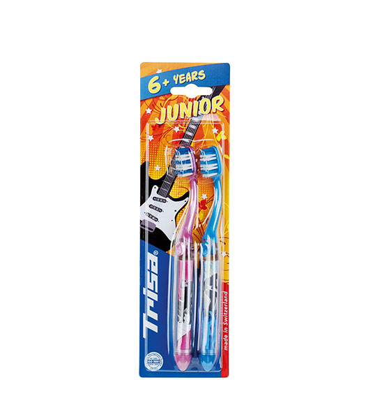 مسواک جونیور دو عددی پسرانه ارسال با رنگ رندوم Trisa junior Toothbrush