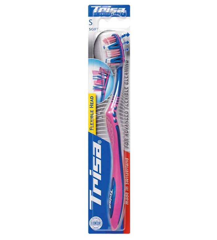 مسواک فلکسیبل هد نرم با محافظ ارسال با رنگ رندوم Trisa flexible head soft Toothbrush