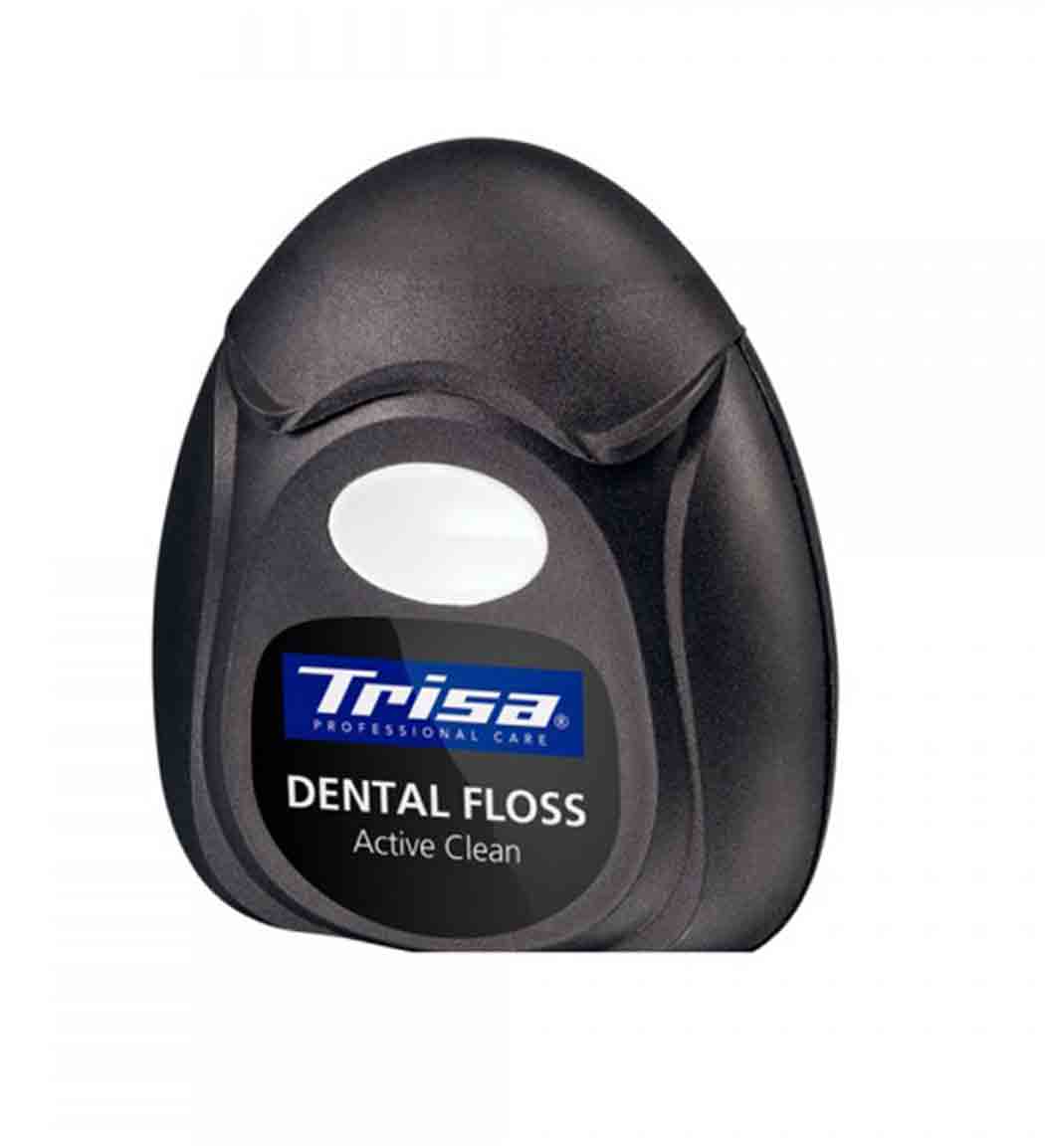 نخ دندان چارکل 40 متری Trisa Active Clean Charcoal Dental Floss
