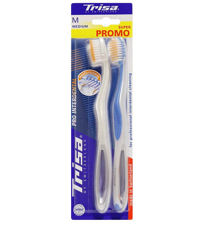 مسواک پرواینتردنتال متوسط  دو عددی Trisa pro interdental medium Toothbrush