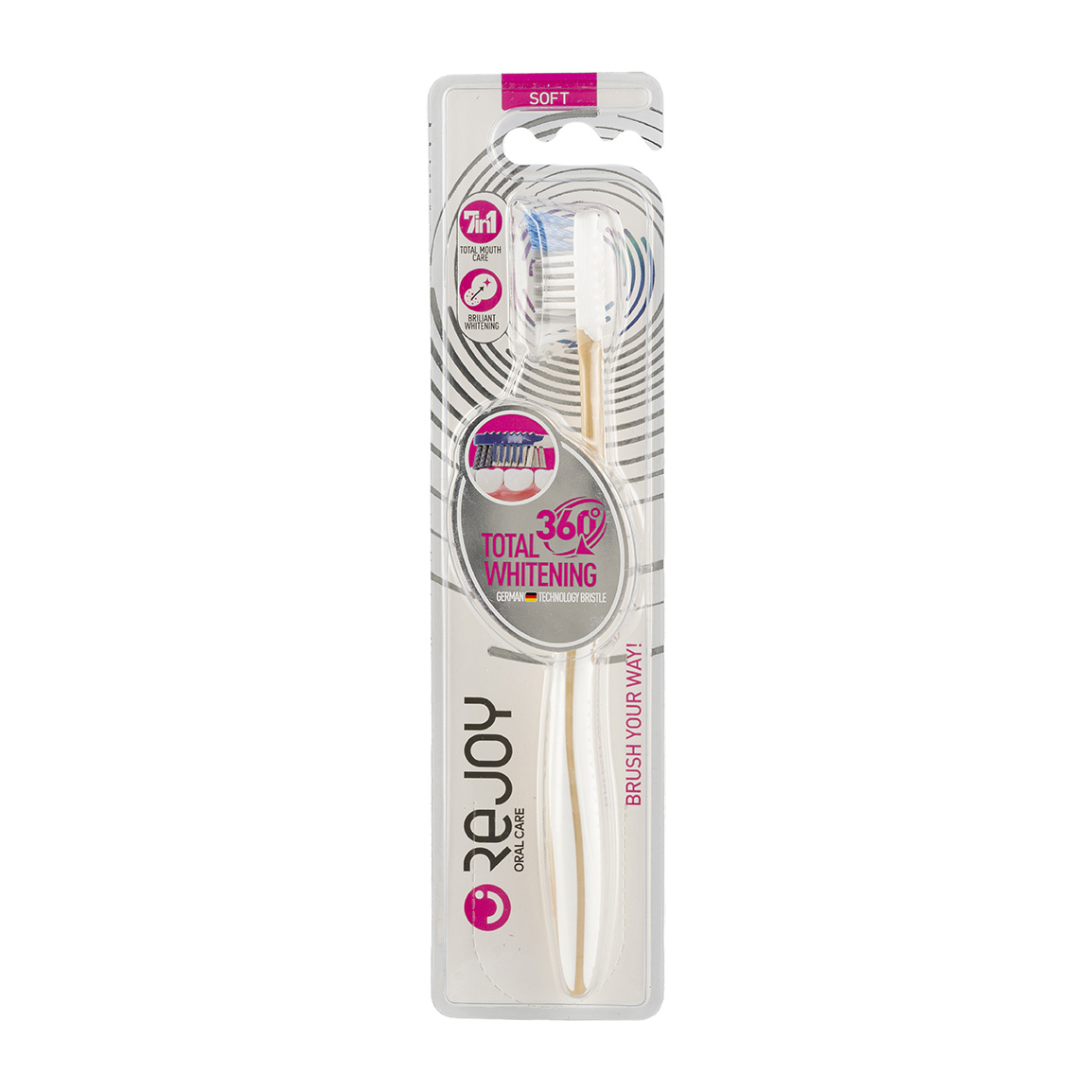 مسواک مدل TOTAL WHITENING 360 با برس نرم Rejoy TOTAL WHITENING 360 Soft Toothbrush