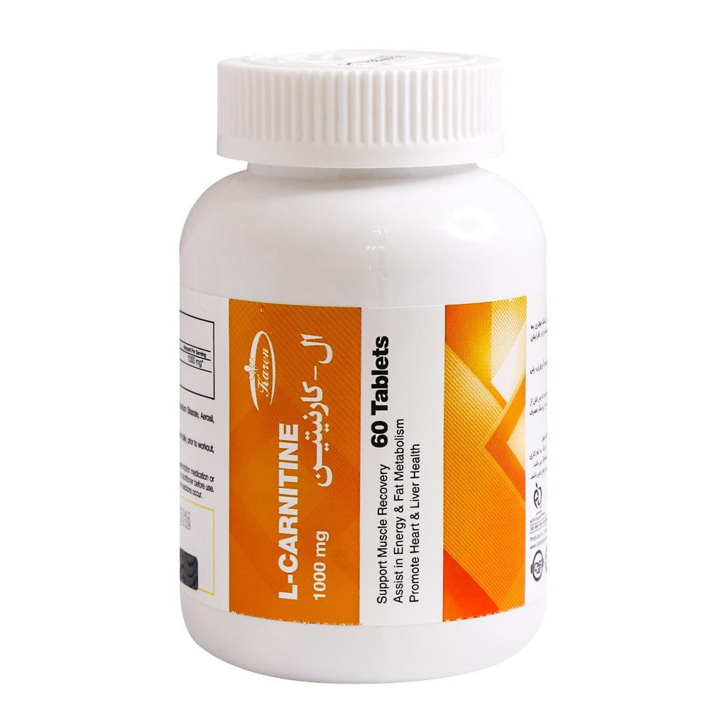 قرص ال کارنیتین 1000 بسته 60 عددی Karen L Carnitine 1000 Mg 60 Tablets