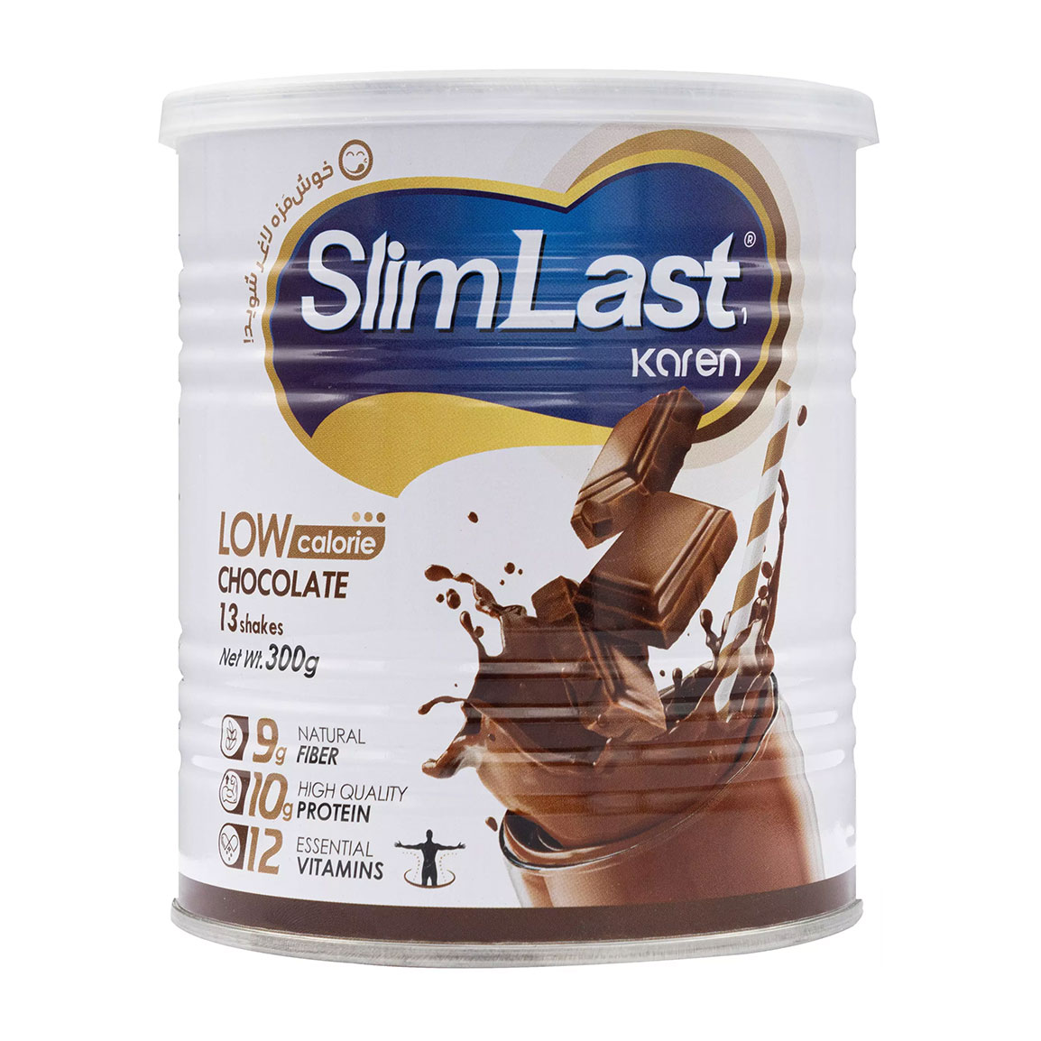 پودر اسلیم لست با طعم شکلات وزن 300 گرم Karen Slim Last1 Pro Fiber 300 g