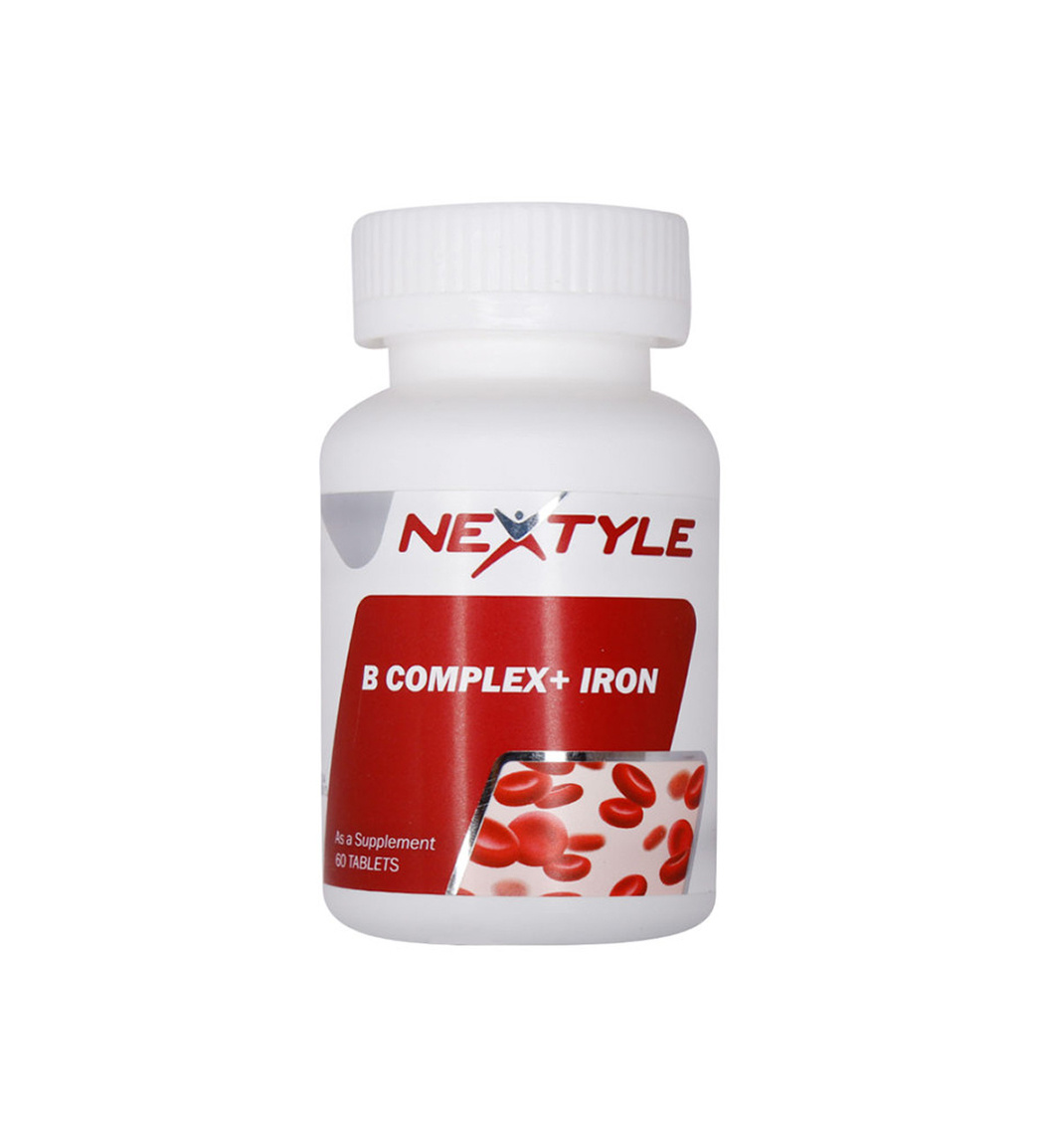 قرص ب کمپلکس پلاس آهن بسته 60 عددی Nextyle B Complex Plus Iron 60 Tabs
