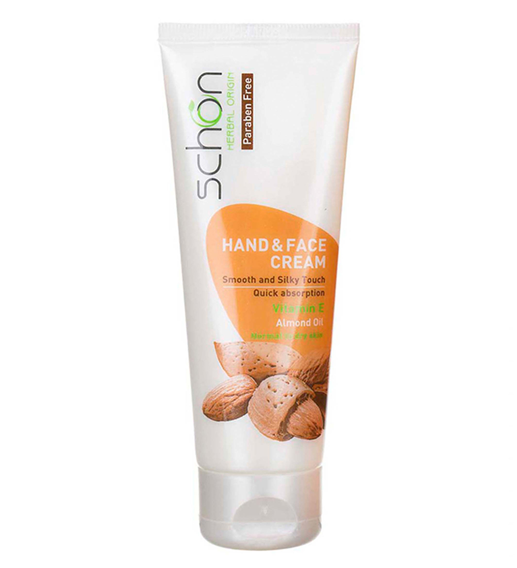 کرم دست و صورت تیوپی بادام 75میل schon almond hand and face cream