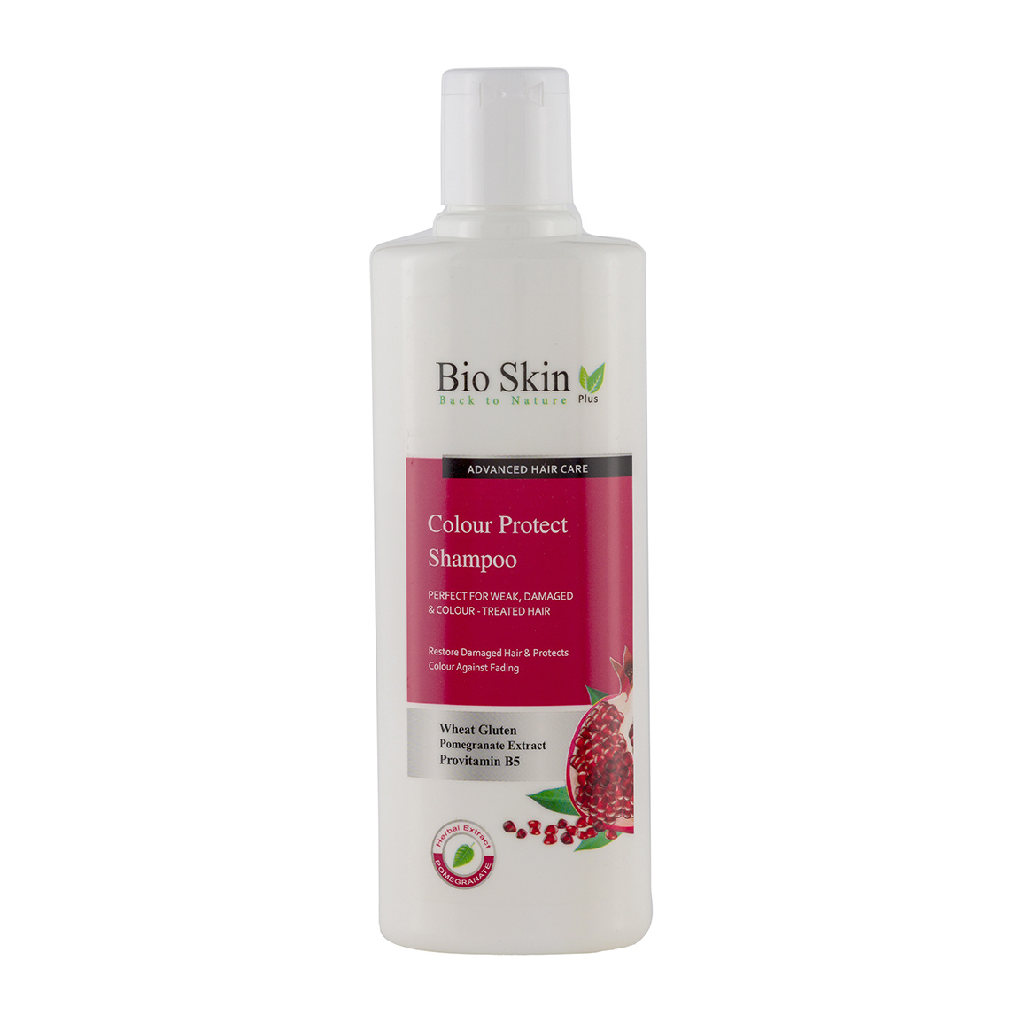 شامپو مناسب موی رنگ شده حاوی عصاره انار حجم 200 میلی لیتر Bio Skin Pomegranate Extract For Colored Hair 200 ml