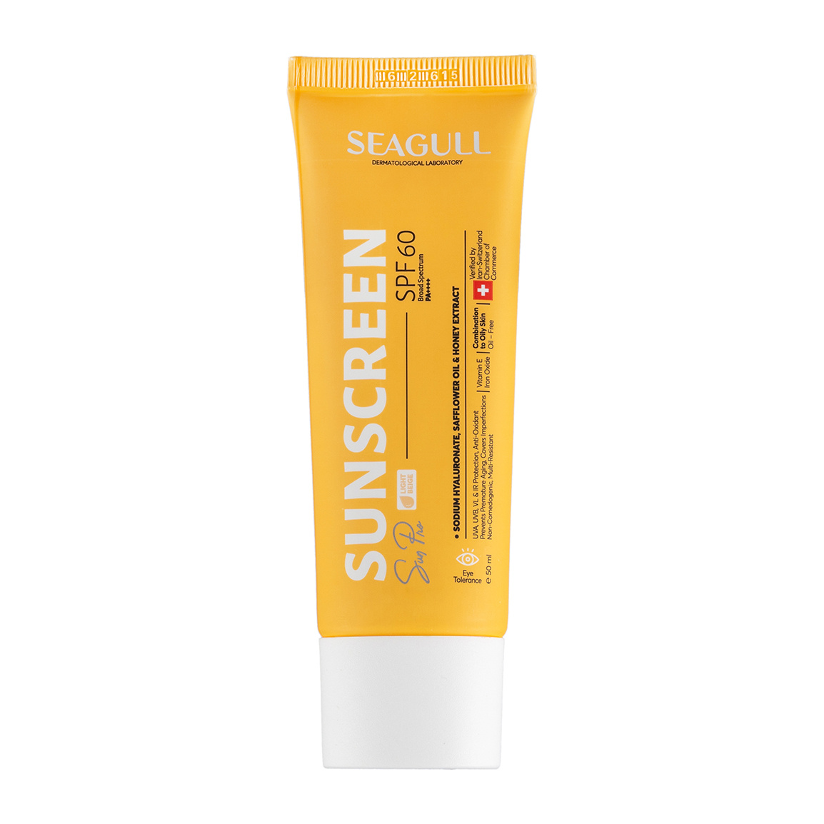 کرم ضد آفتاب رنگ بژ روشن با SPF 60 حجم 50 میلی لیتر