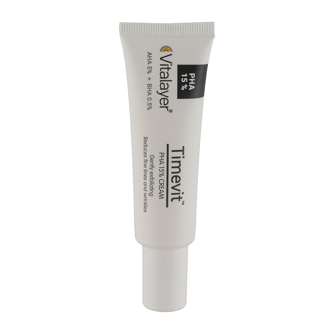 کرم لایه بردار مدل Timevit حاوی PHA مناسب انواع پوست حجم 30 میلی لیتر Vitalayer Timevit Exfoliating Cream For All Skin Types 30 ml