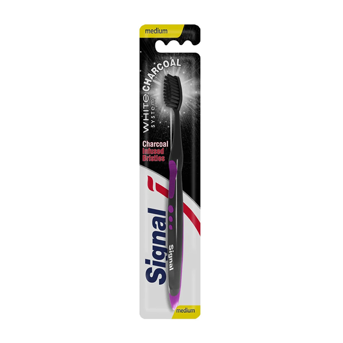 مسواک زغالی مدیوم مدل White Charcoal Signal Medium White Charcoal Brush