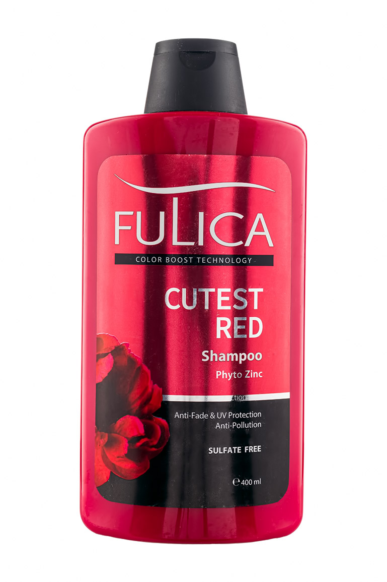 شامپو تثبیت کننده و محافظ موهای قرمز فاقد سولفات 400 میل Fulica Shampoo Cutest Red 400ml