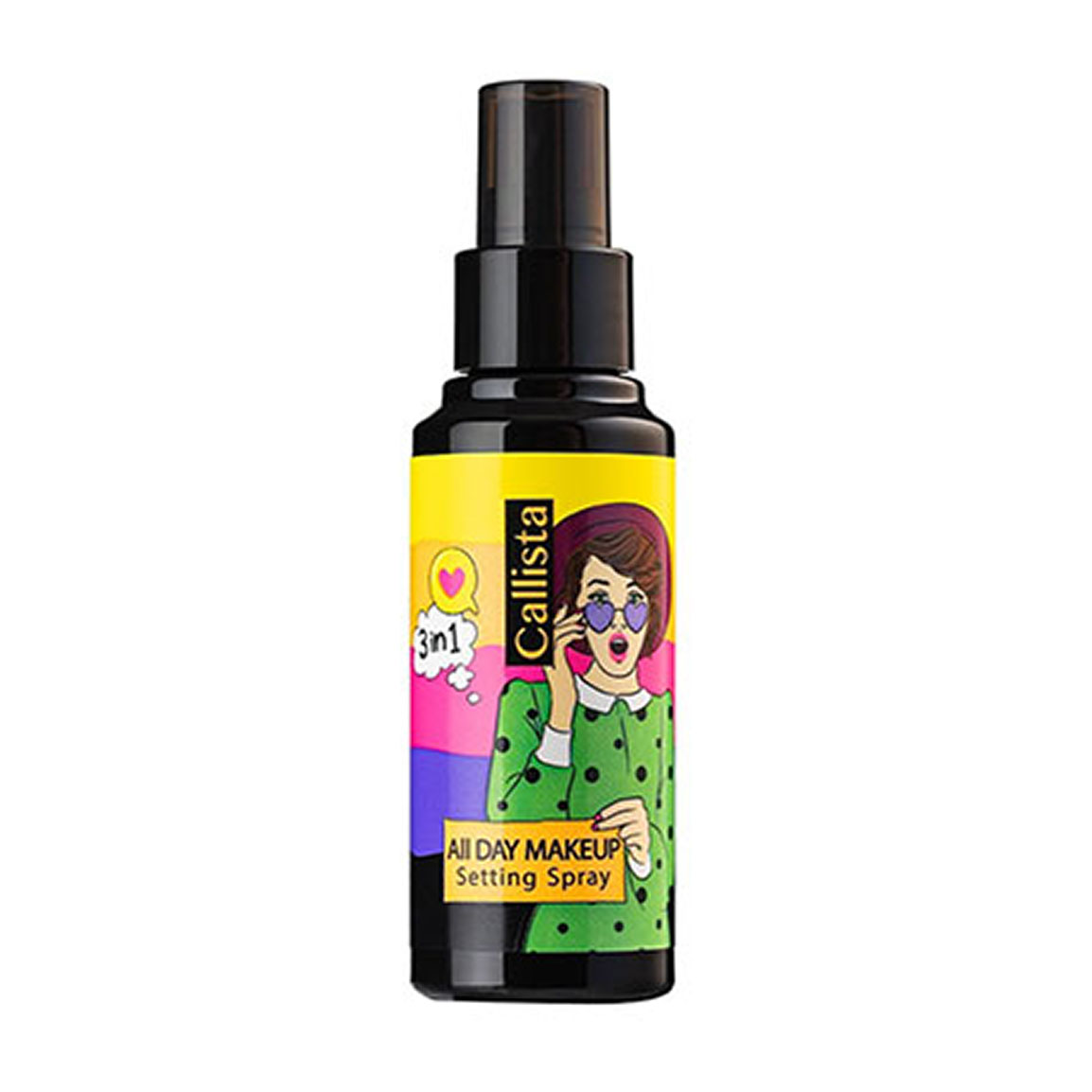 اسپری فیکساتور آرایش صورت مدل All Day حجم 100 میلی لیتر Callista All Day Makeup Setting Spray 100 ml