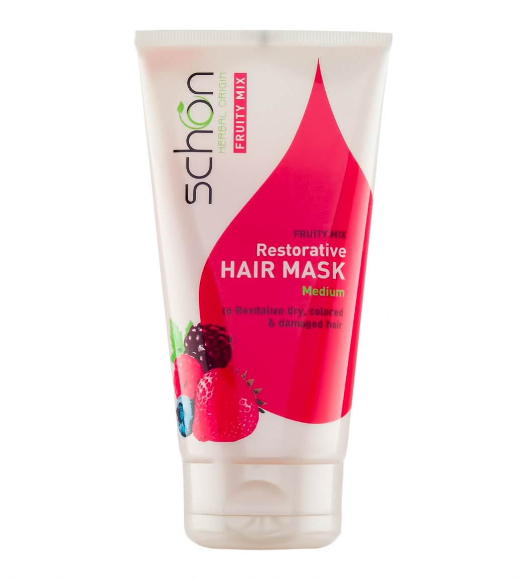 ماسک مو تیوپی میوه ای 150میل Schon Fruity Mix Restorative Hair Mask 150ml
