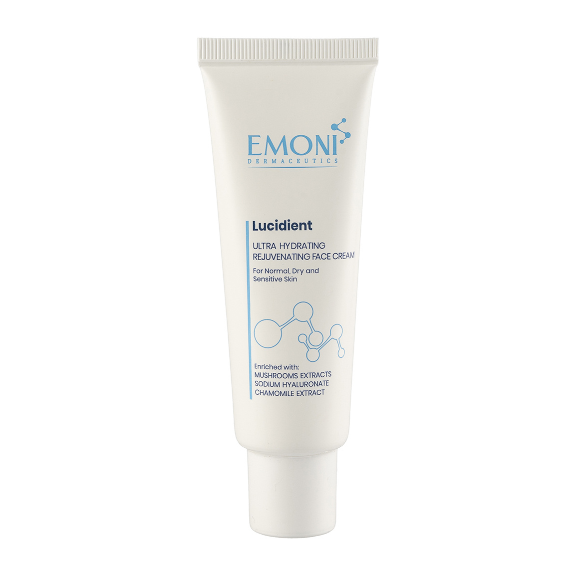 کرم مرطوب کننده صورت مدل Lucidient مناسب پوست خشک و دارای چروک حجم 50 میلی لیتر Emoni Lucidient Ultra Hydrating Cream 50 ml