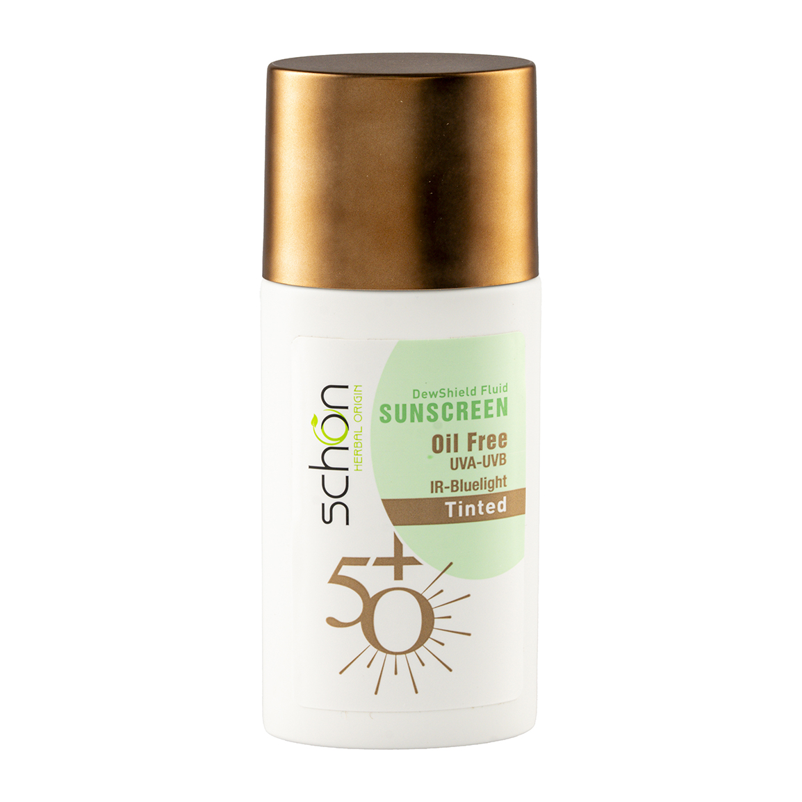 ضد آفتاب رنگی فلوئیدی دیووشیلد با SPF 50 حجم 50 میلی لیتر Schon Dew Shield Tinted Fluid SPF50 Sunscreen 50 ml