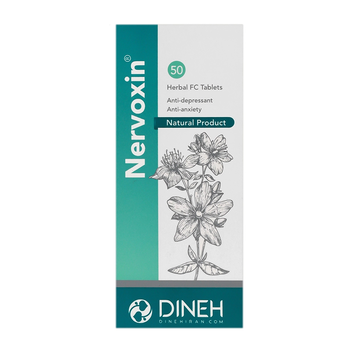قرص گیاهی نروکسین بسته 50 عددی Dine Nervoxin
