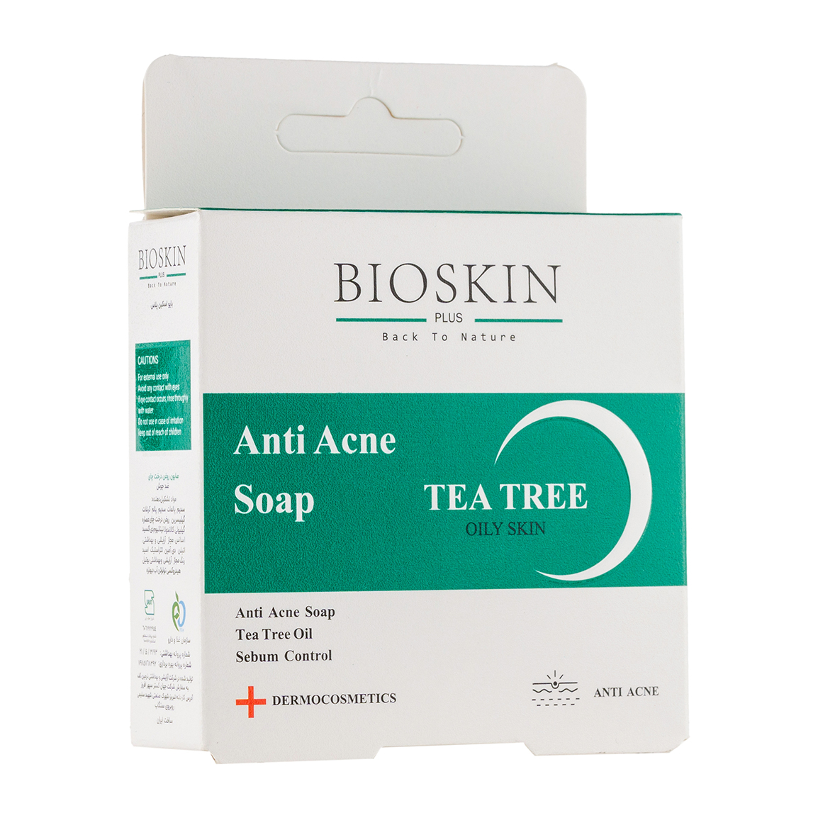 صابون روغن درخت چای مناسب پوست چرب و جوش دار حجم 100 گرم Bio Skin Anti Acne Soap For Oily Skin 100 g