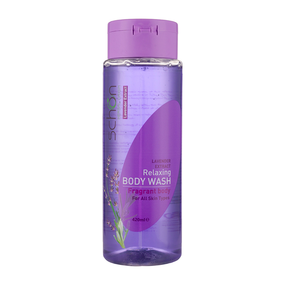 شامپو بدن با عصاره اسطوخودوس حجم 420 میلی لیتر Schon Lavender Body Wash