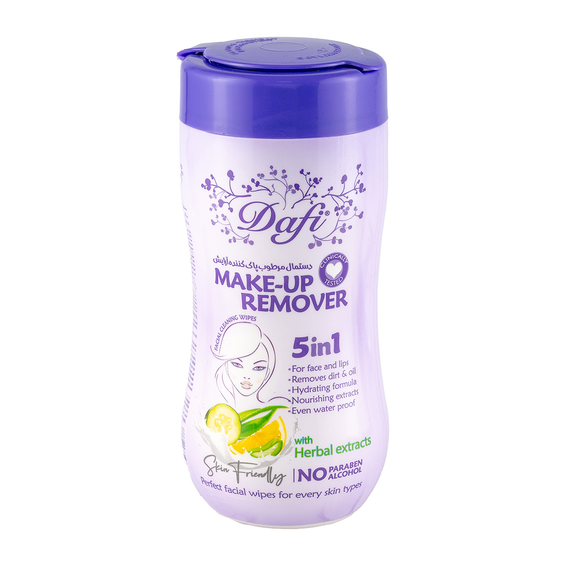 دستمال مرطوب پاک کننده آرایش 70 برگی Dafi makeup remover Wips