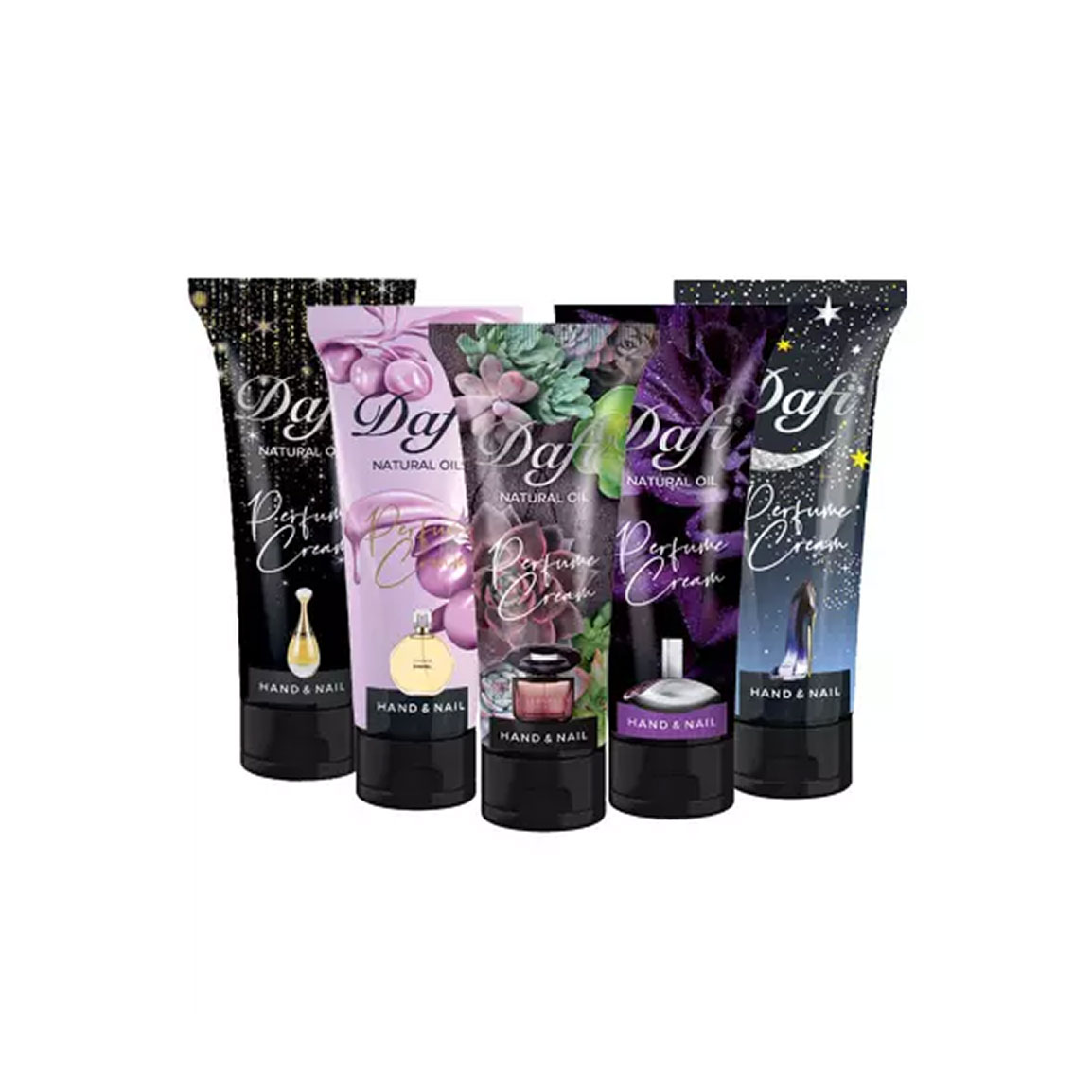پک 5 عددی کرم مرطوب کننده دست و ناخن حجم 75 میلی لیتر Dafi Nail And Hand Cream 75 ml