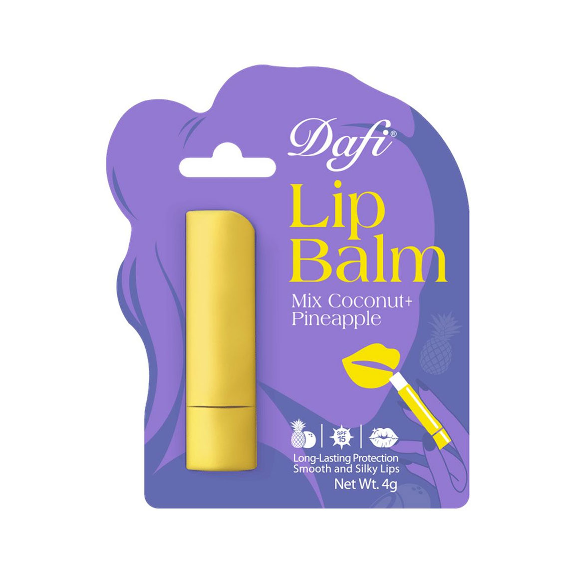 بالم لب مدل آناناس و نارگیل وزن 4 گرم Dafi Pine Apple Coconut Lip Balm