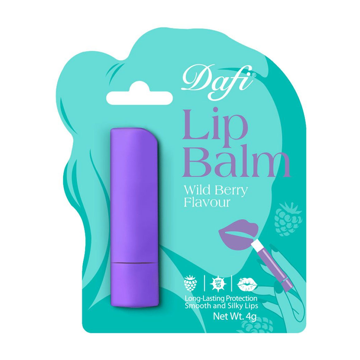 بالم لب با طعم توت وحشی وزن 4 گرم Dafi Wild Berry Lip Balm
