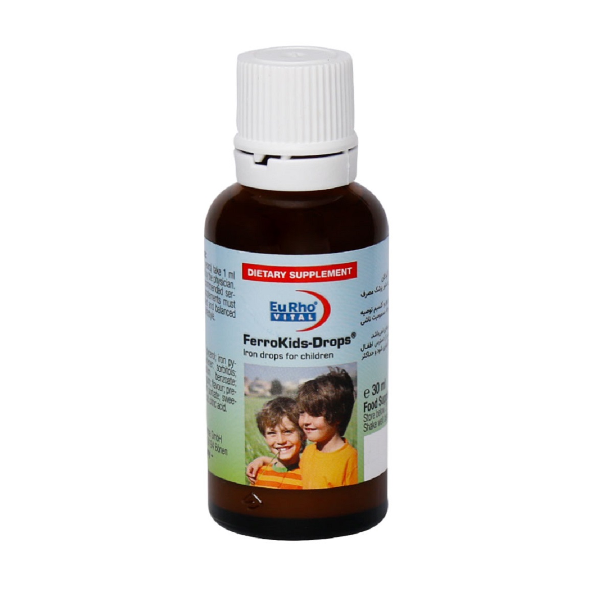 قطره آهن مدل فروکیدز حجم 30 میلی لیتر EuRho Vital FerroKids Drops 30 ml