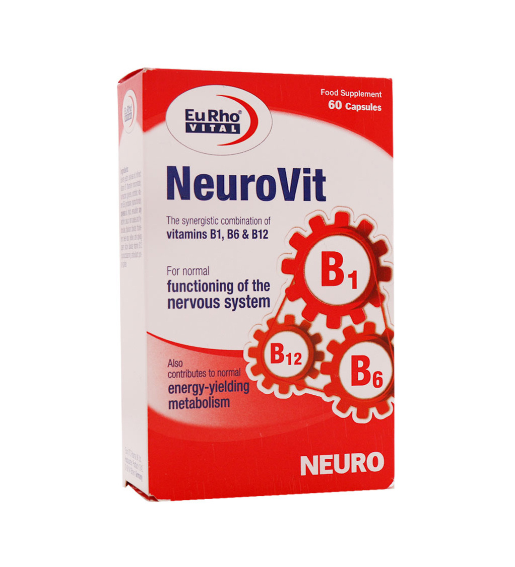 کپسول نوروویت  بسته 60 عددی Eurhovital Neurovit 60 Capsules