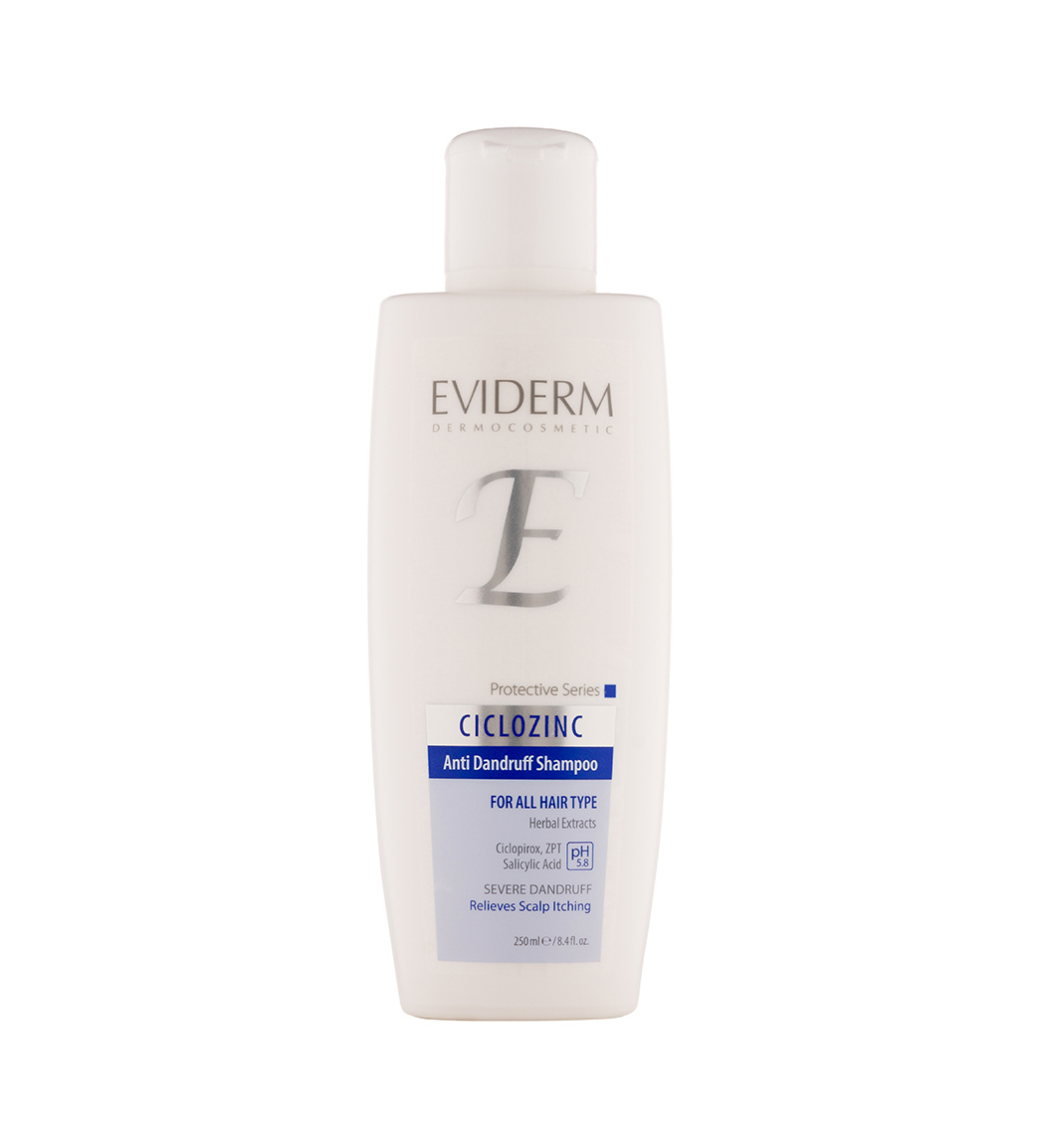 شامپو ضد شوره سیکلوزینک حجم 250 میل Eviderm Ciclozinc Anti Dandruff Shampoo 250 ml