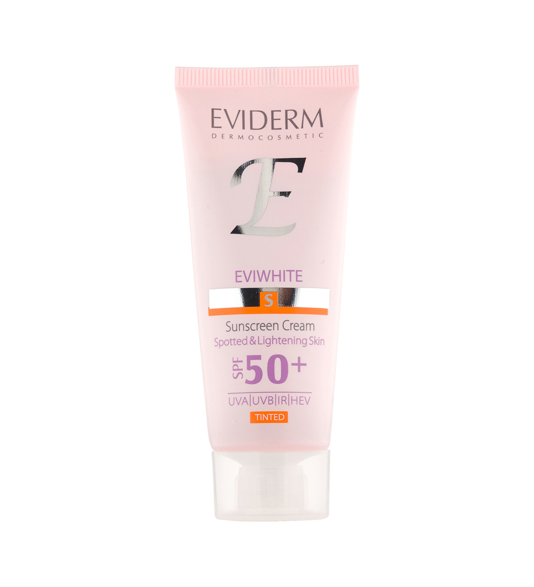 کرم  ضد آفتاب رنگی روشن کننده مناسب پوست های دارای  لک  حجم 40 میلی لیتر Eviderm Eviwhite Tinted Sunscreen Cream For Spotted And Lightening Skin40 ml